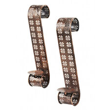2ER SET METALL WAND KERZEN