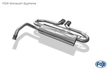  Edelstahl mittig Sportauspuff Citroen C1 2x86x54mm oval abgeschrägt