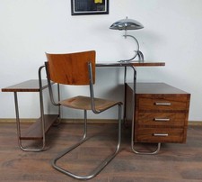 Schreibtisch nussbaum chrom - schreibtisch,