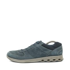 ECCO Herren Komfortschuhe Schnürschuhe Blau Leder Bequem Freizeit Sneaker EU 44