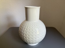Arzberg Vase Golfball 19cm Porzellan weiß Vintage