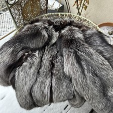 Silberfuchs Echtfell Jacke