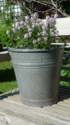 Antiker eimer zinkeimer - eimer,