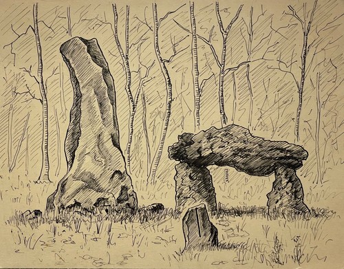 Menhir und dolmen - dolmen, holz