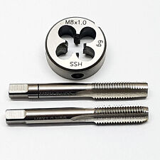 M8 x 1 Schneideisen + 2 tlg. Handgewindebohrer Feingewinde Gewindebohrer