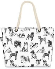 Mops Husky Shiba Inu Hunde Beach Bag Haustier Hund Rasse Grafik Bulldogge Dogge