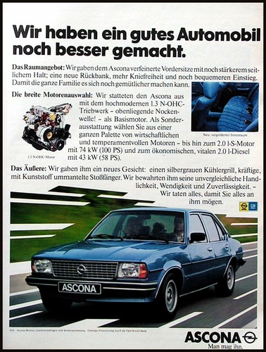 Opel ascona werbung - opel,