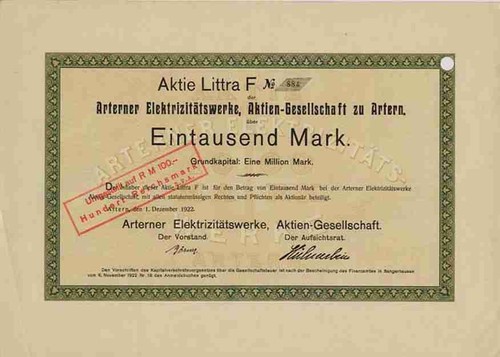 Arterner elektrizitätswerke - arterner,