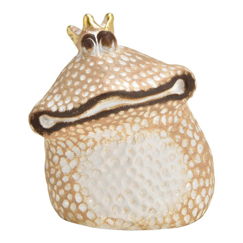 Frosch aus keramik grau - aus, grau-beige