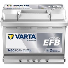 VARTA Dynamic EFB N60 Starterbatterie 12V 60Ah 640A/EN B13 Batterie