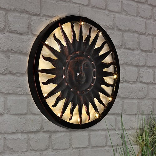 Led wandlicht sonne 40x4cm - wandlicht,