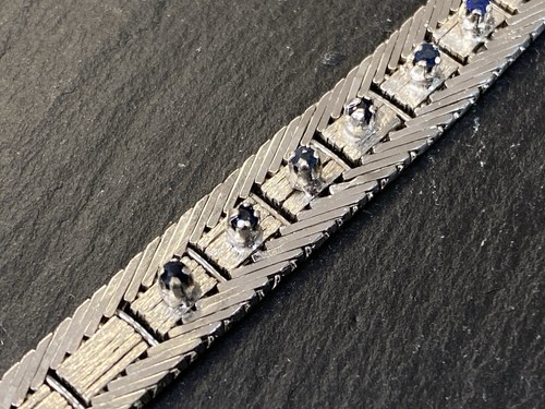 Armband silber 835 - silber, saphire