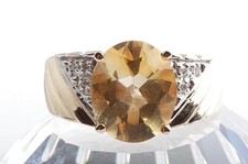 Citrin Brillant Diamant Ring