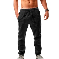 Herren hose baumwolle leinen - herren,