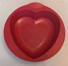 Tupperware Silikonform Herz, Back-Stürzform, rot, von Eis bis heiß,Rarität,gebr.
