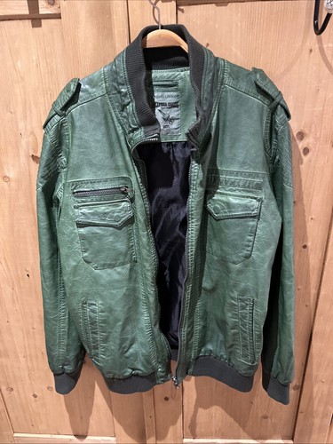 Lederjacke grün wie neu - xl,