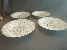 4 Suppenteller Indisch Blau