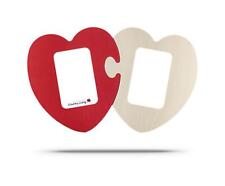 Country Living Puzzle-Rahmen aus Holz natur-rot Herz Set 2 Rahmen für Foto 20x28