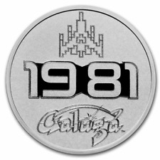 1 UNZE 999 SILBER - Nintendo Spiel Galaga 1981 - SILBERMÜNZE - SILBERBARREN