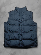 Vintage Y2K Nike Daunenweste Größe M Schwarz Herren Weste Nike Swoosh