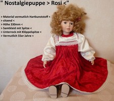 " Nostalgiepuppe  Rosi " mit Klöppelspitze