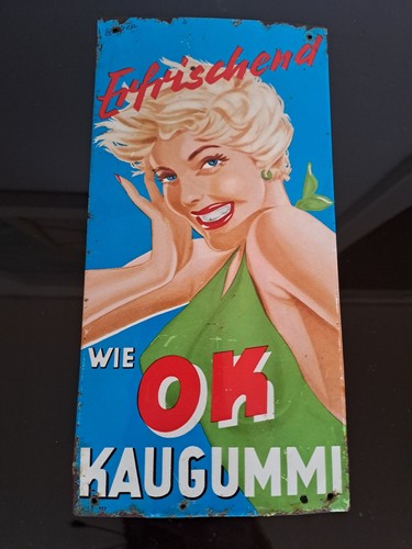 Altes original blechschild - original,