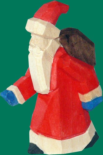 Weihnachtsmann mini geschnitzt