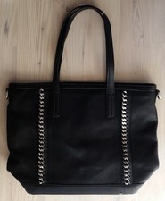 David Jones Damen Umhänge/Handtasche, ca. 42 cm x 30 cm, schwarz, Kunstleder
