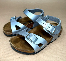 Birkenstock Sandalen Rio Kinder Gr. 24 - 1008095 Hologram Silber, schmale Weite