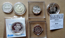 6 Medaillen , Feinsilber 