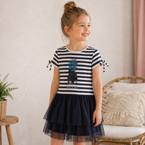 Ubs2 mädchen kleid navy mit - kleid,