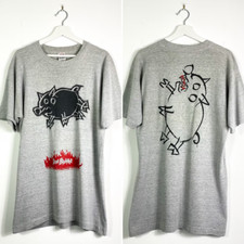 Vintage Vision Street Wear T-Shirt Gr.L Herren Grau Don Brown Skateboard 90er