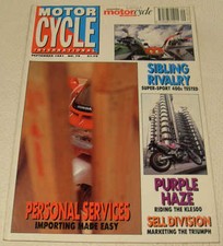 MCI 9/91 Boxer BA737 Yamaha FZR400RSP Kawasaki ZXR400 Honda VFR400 KLE500 GTR