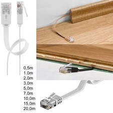 Netzwerkkabel Flachkabel ultraflach dünn Patchkabel LAN Kabel bis 0,5m bis 20m