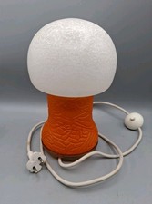 DDR Pilzlampe - Design bei Karin Korn - space age / mid century Glas Orange Weiß