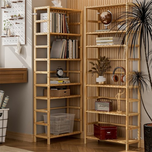 Hohes lagerregal aus holz - aus,