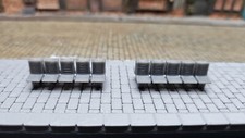 4 Stück H0 Sitze für Bahnhof
