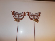 2 x Gartenstecker Metall
