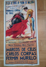 Stierkampf Plakat, Corrida Plaza de Toros de Palma de Mallorca, Original 1959