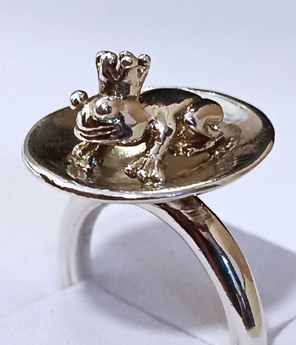 Ring silber frosch könig - silber,