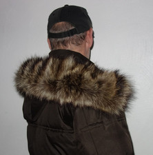 Waschbär Pelz Kapuze Kragen