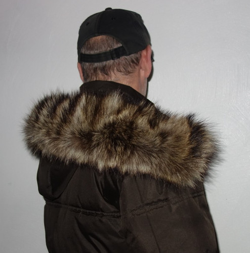 Waschbär pelz kapuze - waschbär,