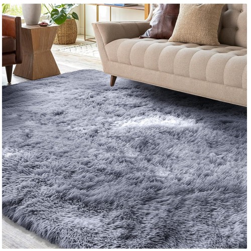 Teppich grau hochflor - grau,