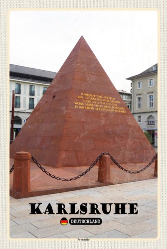 Blechschild 18x12 karlsruhe - 18x12,