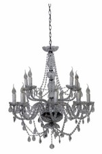 Kronleuchter IVAN 14FL E14 Chrom Glas- und Kristallperlen Ø82cm