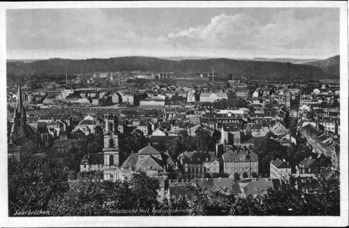 Saarbrücken teilansicht mit - saarbrücken,,