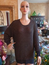 Di Bari Strickpullover Blau/gold Gr 38