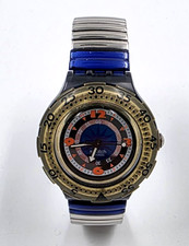 Swatch 1993 Scuba 200 Black Gondola SDM100/1 Armbanduhr Analog selten Vintage ✅