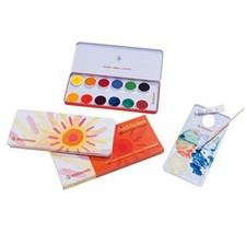 Stockmar - Deckfarbenkasten 12 Farben FSC® 100% Wasserfarbkasten, Schule, Malen