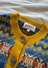 Brora strickjacke senf - brora, marine